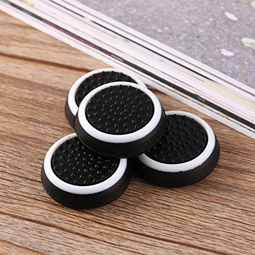 GGZone 4PCS Joystick Cap Silicone Rubber Thumb Stick Grip Caps for PS5 PS4 PS3 Xbox 360 Xbox One Xbox One X Elite Nintendo Switch Pro Controller Color White - Image 1