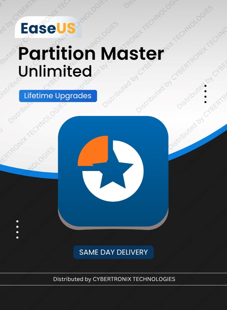 EaseUS Partition Master Server | Unlimited Devices for Lifetime | Digital License | SAME DAY DELIVERY