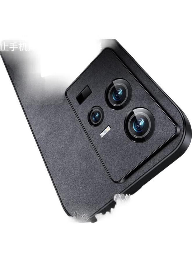 Shangsu, Suitable For Iqoo11 Phone Case, Vivo Iqoo 11 Protective Cover, Shockproof, Full Lens Protection, Soft Shell, Simple Luxury, Lambskin Outer Case, For Women And Men, Leather Case, Gray - Image 1