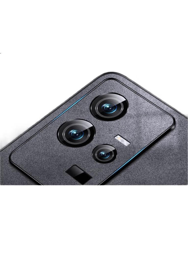 Shangsu, Suitable For Iqoo11 Phone Case, Vivo Iqoo 11 Protective Cover, Shockproof, Full Lens Protection, Soft Shell, Simple Luxury, Lambskin Outer Case, For Women And Men, Leather Case, Gray - Image 3