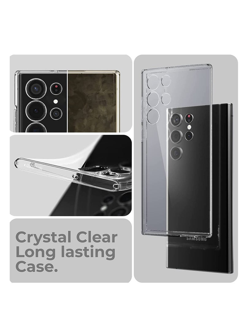 DUSALA Case for Samsung Galaxy S22 Ultra Case Cover Clear With Camera Protection, Anti-Yellowing Back Cover For Samsung Galaxy S22 Ultra 5G (6.8) Transparent - Image 2