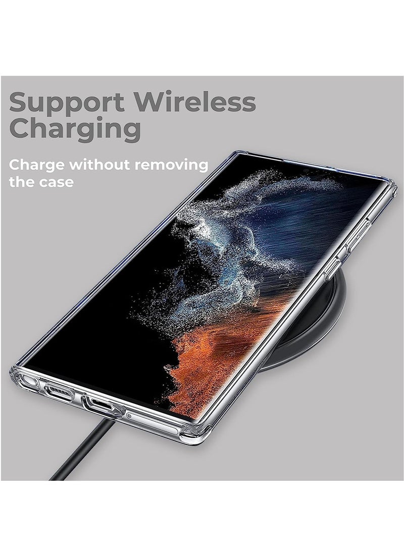 DUSALA Case for Samsung Galaxy S22 Ultra Case Cover Clear With Camera Protection, Anti-Yellowing Back Cover For Samsung Galaxy S22 Ultra 5G (6.8) Transparent - Image 4
