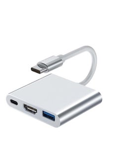 ماركة غير محددة محول 3 في 1 من النوع C إلى HDMI مع مخرج 4K HDMI، محول USB C إلى Type-C (PD) / HDTV/USB 3.0 للهاتف المحمول. شاشة، كمبيوتر محمول  - Image 1