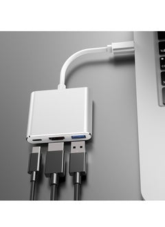 ماركة غير محددة محول 3 في 1 من النوع C إلى HDMI مع مخرج 4K HDMI، محول USB C إلى Type-C (PD) / HDTV/USB 3.0 للهاتف المحمول. شاشة، كمبيوتر محمول  - Image 3