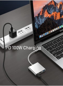 ماركة غير محددة محول 3 في 1 من النوع C إلى HDMI مع مخرج 4K HDMI، محول USB C إلى Type-C (PD) / HDTV/USB 3.0 للهاتف المحمول. شاشة، كمبيوتر محمول  - Image 4