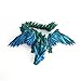 Flavery 3D Printed Dragon 18 inch Flying Flexible Dragon with Wings Articulated Winged Crystal Fidget Toy Home Decor Birthday Gift Desk PetGreen Mix Blue - Image 3