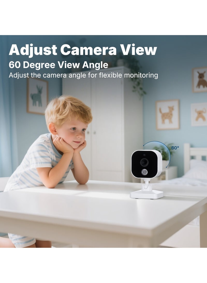 Jubilin Baby Monitor with Camera 720p IPS Video Baby Monitor 2.8 Inch with 2000 mAh Battery Digital Zoom VOX Mode Two-Way Audio Night Vision Temperature Monitoring Lullaby Alarm Clock - Image 2