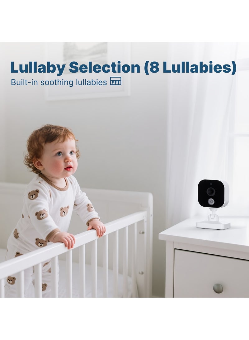 Jubilin Baby Monitor with Camera 720p IPS Video Baby Monitor 2.8 Inch with 2000 mAh Battery Digital Zoom VOX Mode Two-Way Audio Night Vision Temperature Monitoring Lullaby Alarm Clock - Image 4
