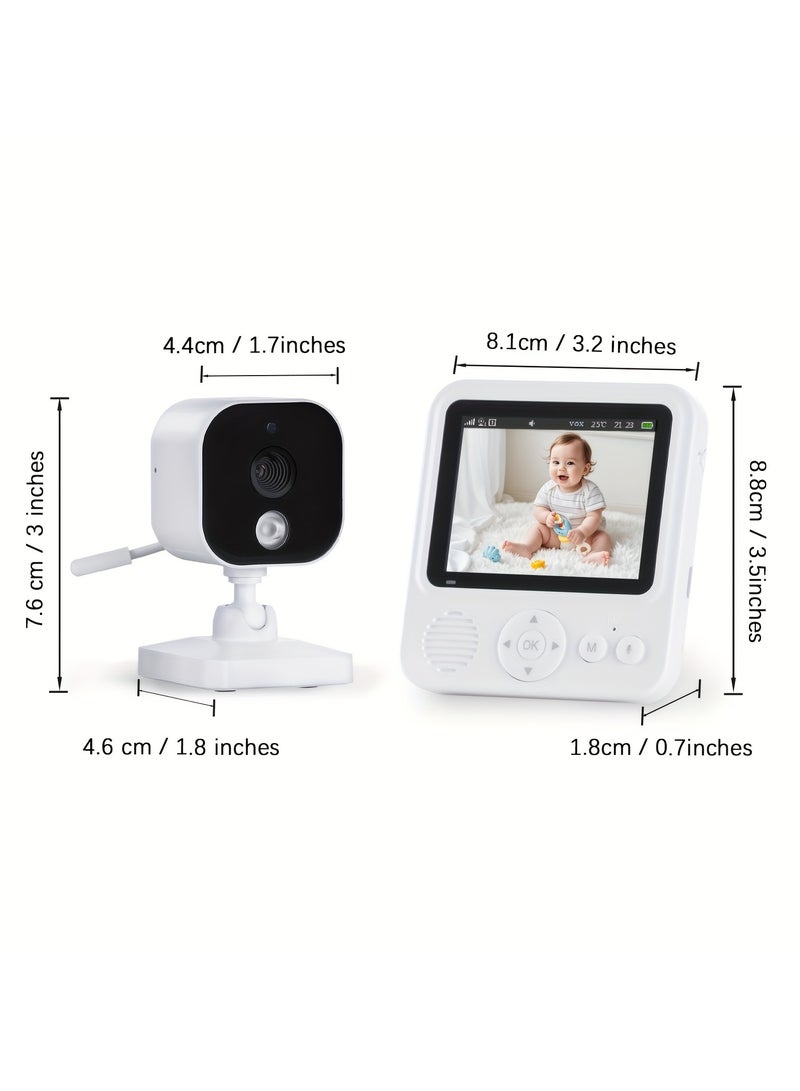 Jubilin Baby Monitor with Camera 720p IPS Video Baby Monitor 2.8 Inch with 2000 mAh Battery Digital Zoom VOX Mode Two-Way Audio Night Vision Temperature Monitoring Lullaby Alarm Clock - Image 5