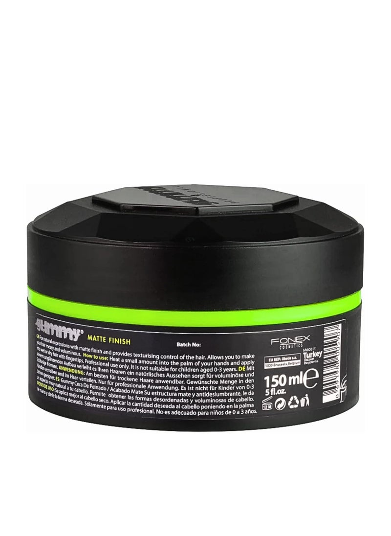 Gummy - Gummy FONEX STYLING SOFT HAIR WAX MATTE LOOK FINISH 150ML x 3 TUBS - Image 1