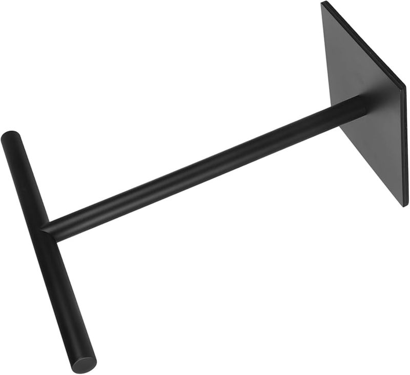 Zerodeko T Shaped Standing Towel Rack Holder Sturdy For Bathroom Kitchen Black - Image 2