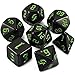 QMAY DND Dice Set DD Polyhedral Dice 7 Pcs for Dungeons and Dragons Pure Black - Image 2