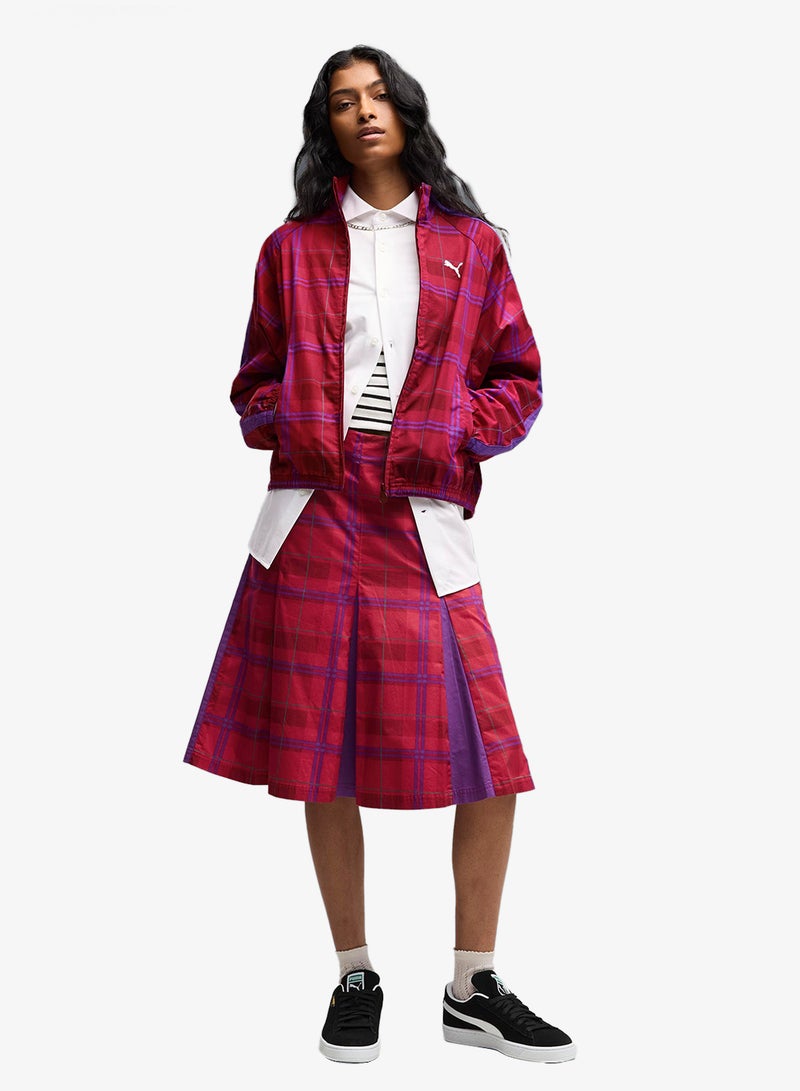 PUMA T7 Pleated Tartan Woven Midi Skirt - Image 3