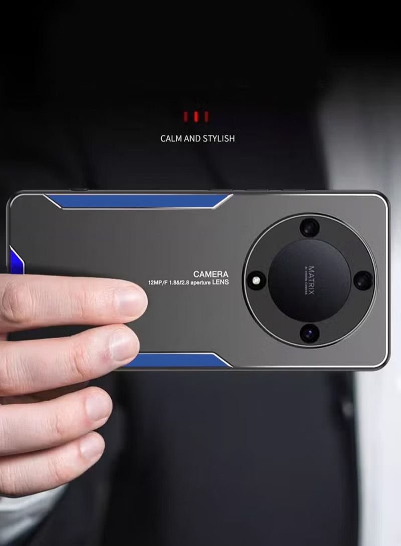 Honor X9a 5G Glass Back Case Cover Shockproof Cover Comfortable Touch Anti-scratch Anti-Fingerprints Aluminum Alloy Full Camera Protection designed for Honor X9a 5G Accessories - Image 2