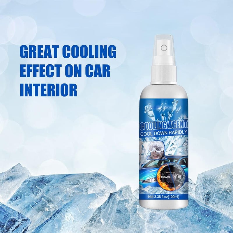 woobles 100ml Car Cooling Spray,Vehicle Dry Ice Rapid Cooling Artifact Car Cooling Agent, Rapid Cooling Agent for Car, Room Cooling, Cooling Mist Spray, Freeze Spray, Reduces Temperature - Image 1