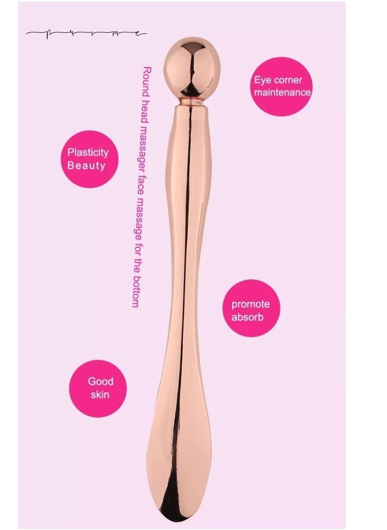Prime by javaudan Eye Cream Massage Stick Face Mask Spoon Eye Cream Applicator Massager Zinc Alloy Anti Wrinkle Eyes With Derma Roller 0.75 mm Hair Growth Titanium 540 Needle Skin Roller  - Image 5
