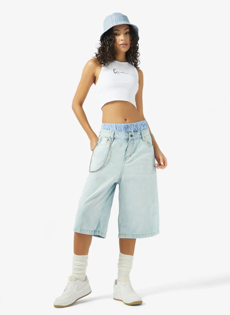 Karl Kani  OG Denim Baggy Jorts for Women | Best Price UAE