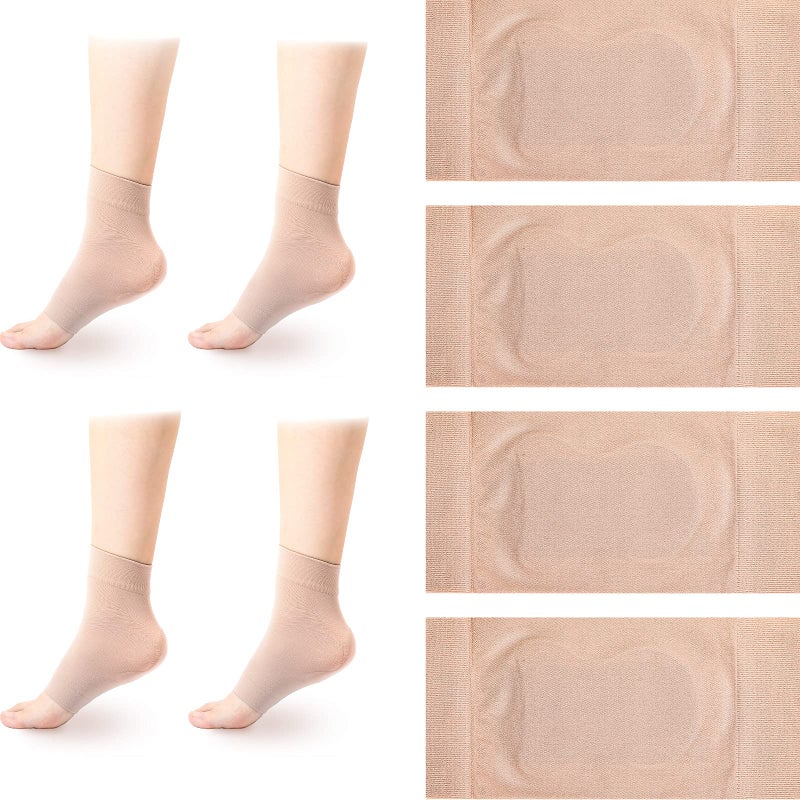 Haysandy 2 Pairs Achilles Protection Sleeve Achilles Tendon Heel Protector Achilles Heel Sleeve for Bursitis Tendonitis Tenderness Cushion and Protection of Haglunds Bump (Simple Style)  - Image 1