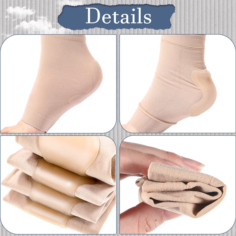 Haysandy 2 Pairs Achilles Protection Sleeve Achilles Tendon Heel Protector Achilles Heel Sleeve for Bursitis Tendonitis Tenderness Cushion and Protection of Haglunds Bump (Simple Style)  - Image 5