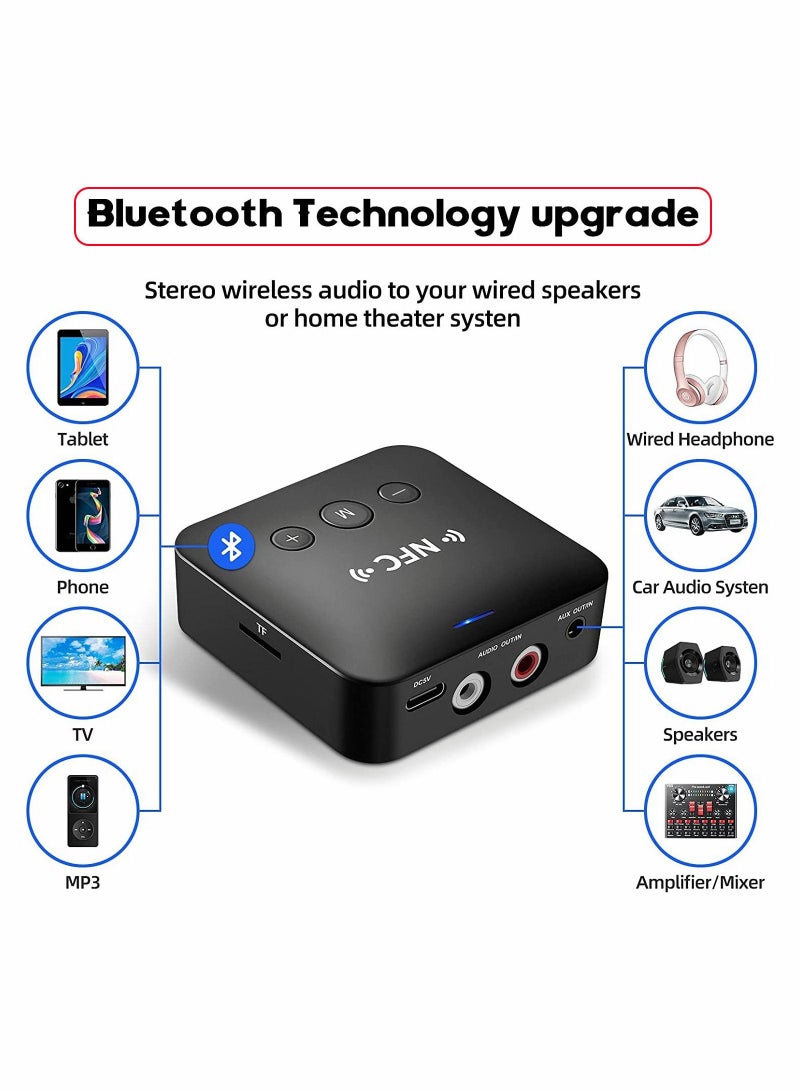 Bluetooth Transmitter Receiver for TV Earphone Car Home Stereo System 2 in 1 Wireless Adapter Low Latency Long Range 5.0 Audio - Image 3