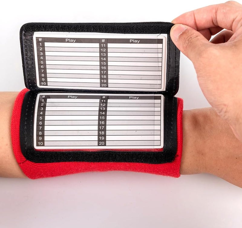 CHLPRO Quarterback Play Wristband - 3 Playsheet Compartments - Perfect for Flag and Tackle Football-2 Inserts Included-Youth,Single - Image 5