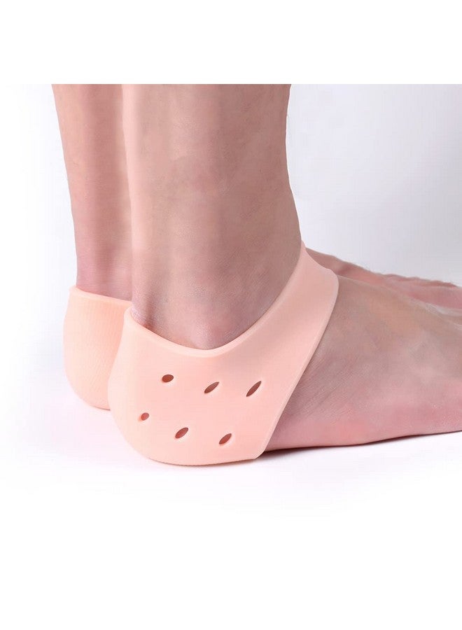 Shoppingekart Foot care silicone anti Cracked Foot moisturizing gel heel sleeve protector back foot cushion heel protector (Length Half| Free Size| 8 Pair) - Image 1