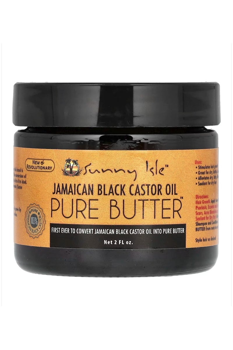 صاني آيل زبدة زيت الخروع الأسود الجامايكي النقية 2 أونصة سائلة - Image 1