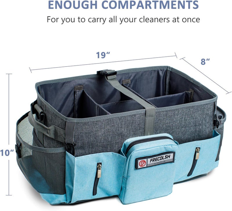 FRECOLSH Large Cleaning Supplies Organizer-Cleaning Caddy Organizer With Handles & Shoulder Strap-Cleaning Bags for Cleaning Suppliers-Housekeepers Wearable Cleaning Tote Upgraded - Image 5