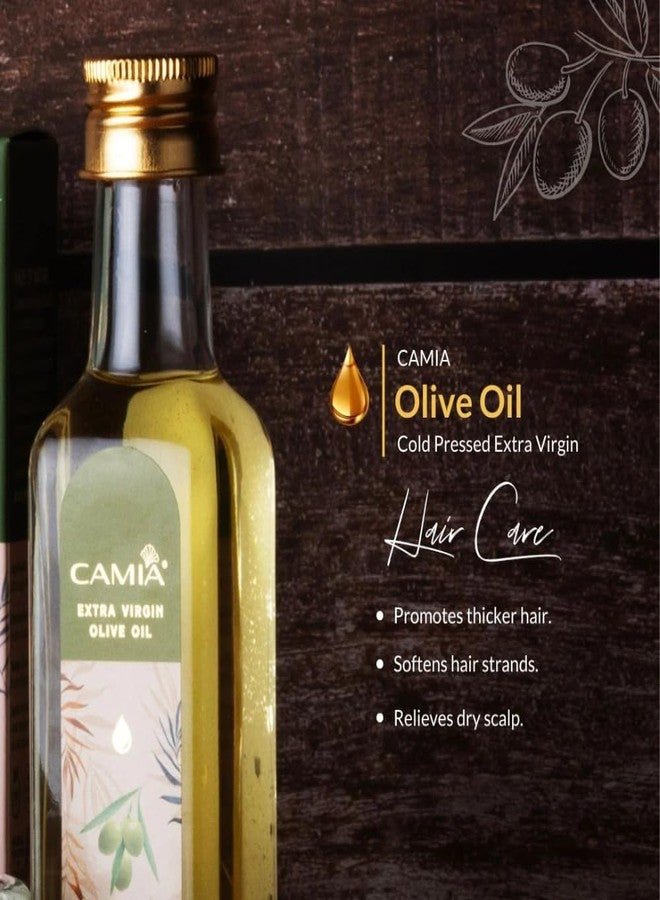 CAMIA - Organic Cold Pressed Olive Oil for Skin & Hair | Natural Skincare & Hair Treatment | Strengthen Hair Roots & Deeply Moisturizes Skin | 250 ML Glass Bottle - Image 4