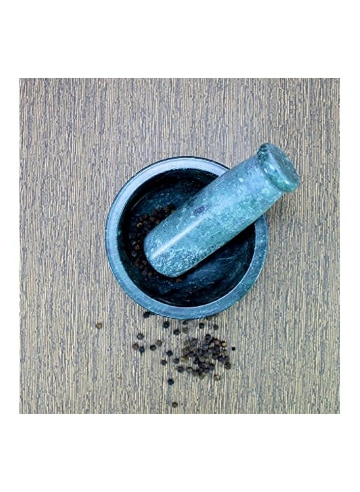 erorex Diameter Natural Stone Mortar And Pestle Set As Spice Grinder, Medicine Masher - Okhli And Musal  - Image 3