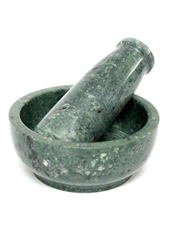 erorex Diameter Natural Stone Mortar And Pestle Set As Spice Grinder, Medicine Masher - Okhli And Musal  - Image 1