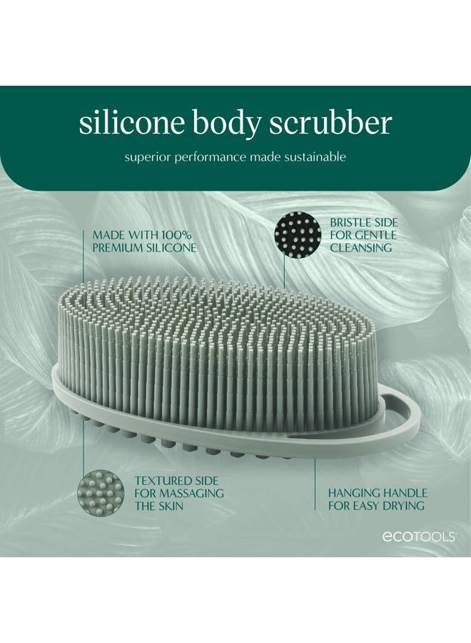 Ecotools Silicone Body Scrubber, for Gentle Cleansing & Exfoliating, 2-in-1 Silicone Scrubber & Body Massager, Hygienic & Durable Bath Accessory, Eco Friendly, Vegan, & Cruelty Free, 1 Count - Image 4