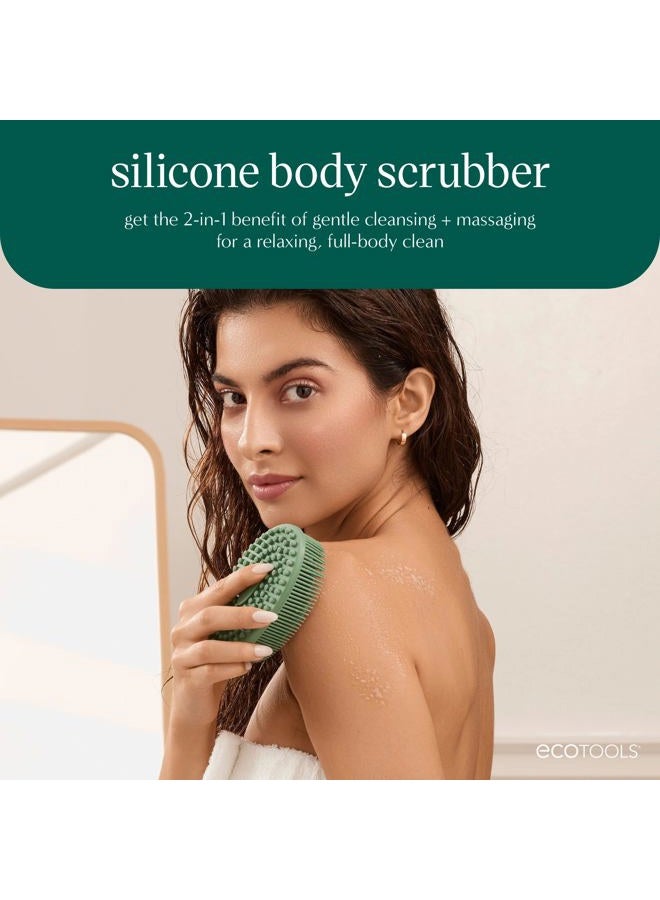 Ecotools Silicone Body Scrubber, for Gentle Cleansing & Exfoliating, 2-in-1 Silicone Scrubber & Body Massager, Hygienic & Durable Bath Accessory, Eco Friendly, Vegan, & Cruelty Free, 1 Count - Image 5