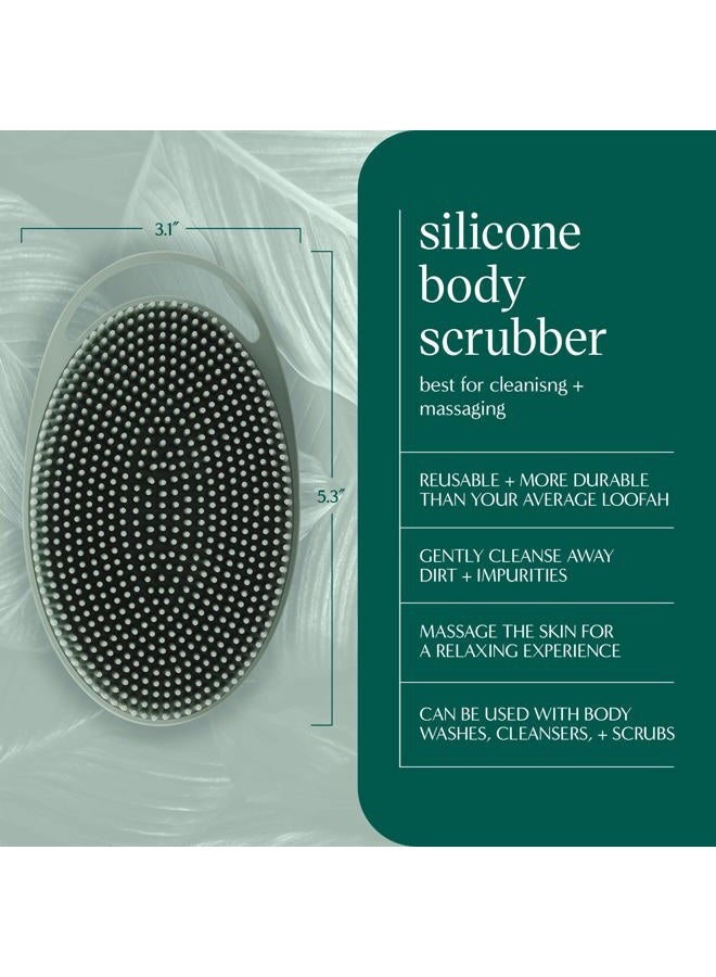 Ecotools Silicone Body Scrubber, for Gentle Cleansing & Exfoliating, 2-in-1 Silicone Scrubber & Body Massager, Hygienic & Durable Bath Accessory, Eco Friendly, Vegan, & Cruelty Free, 1 Count - Image 3