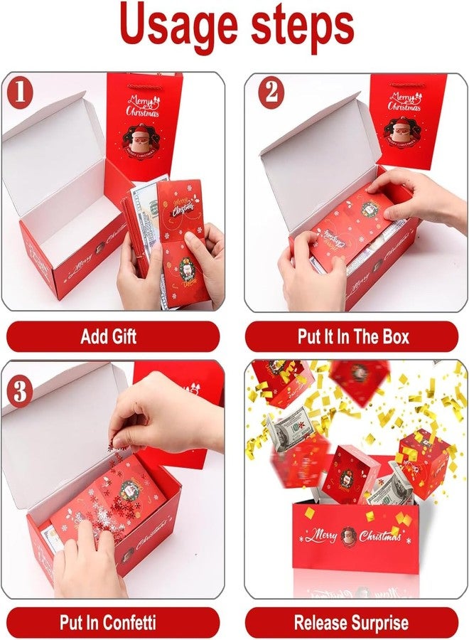 enttgo 16pcs Surprise Gift Boxes for Money, 2025 Newly Folding Pop-Up Explosion Box, Christmas & Birthday - Image 5