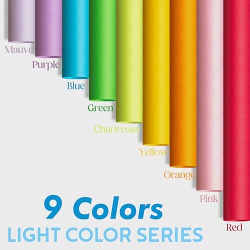 Magecubiku Color Copy&Print Paper 8.5X11 Inches,180 Sheets 9 Colors Rainbow A4 Printer Paper 20 lb/90GSM Colored Origami Paper for Cutting DIY Kids Art Craft - Image 4