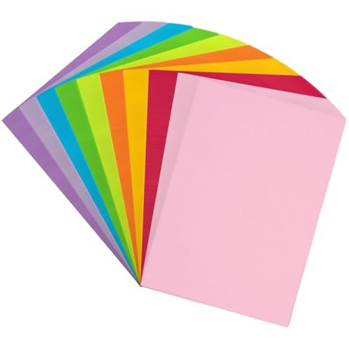Magecubiku Color Copy&Print Paper 8.5X11 Inches,180 Sheets 9 Colors Rainbow A4 Printer Paper 20 lb/90GSM Colored Origami Paper for Cutting DIY Kids Art Craft - Image 1