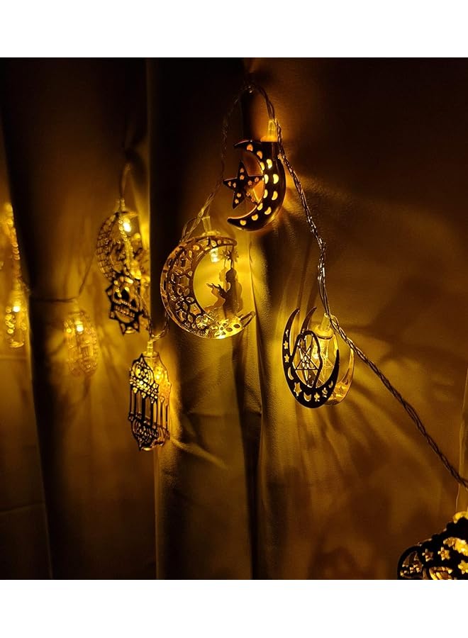 إيروريكس خيوط إضاءة رمضان بطول 3 أمتار تحتوي على 20 مصباح بتصميم شرقي معدني فاخر من متجر الأجهزة الذكية بالسعودية - Image 2