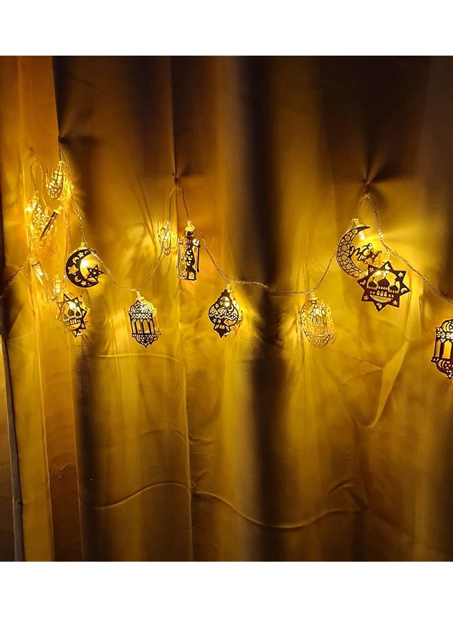 إيروريكس خيوط إضاءة رمضان بطول 3 أمتار تحتوي على 20 مصباح بتصميم شرقي معدني فاخر من متجر الأجهزة الذكية بالسعودية - Image 4