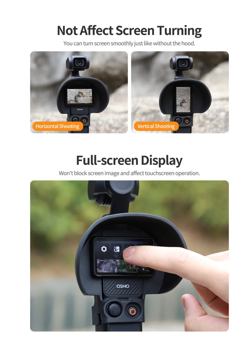 SUNNY LIFE Lens Hood Anti-glare Sunhood Lens Cover Gimbal Protective Cap Accessories for Osmo Pocket 3  - Image 4