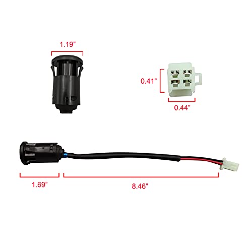 AUTQVA Ignition Switch for Chinese ATV, Key Ignition for Coolster Taotao Sunl Apollo, Key Switch with 4 Wire Replacement for 50cc 70cc 90cc 110cc 125cc Scooters and Dirt Bikes, Pack of 2pcs - Image 3