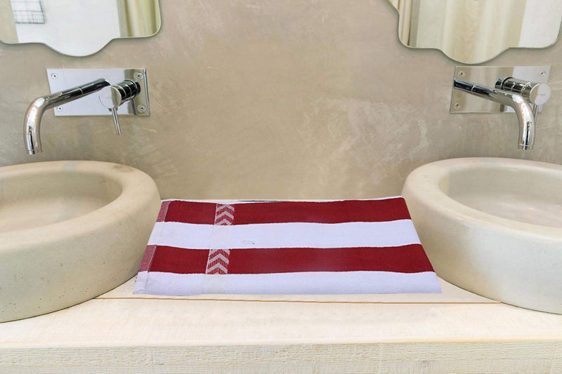 Kuber Industries Cotton 2 Pieces Bath Towel 27" x54? (Red & Blue)-CTKTC29749 - Image 2