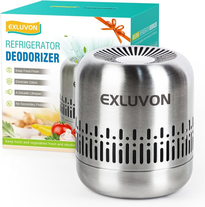 Exluvon Refrigerator Deodorizer,Lasts for 10 Years,Fridge Deodorizer Kitchen Gadgets Odor Eliminator for Fridge & Freezer, Room,RV and New Home,More Effective Than Baking Soda Odor Absorber - Image 1