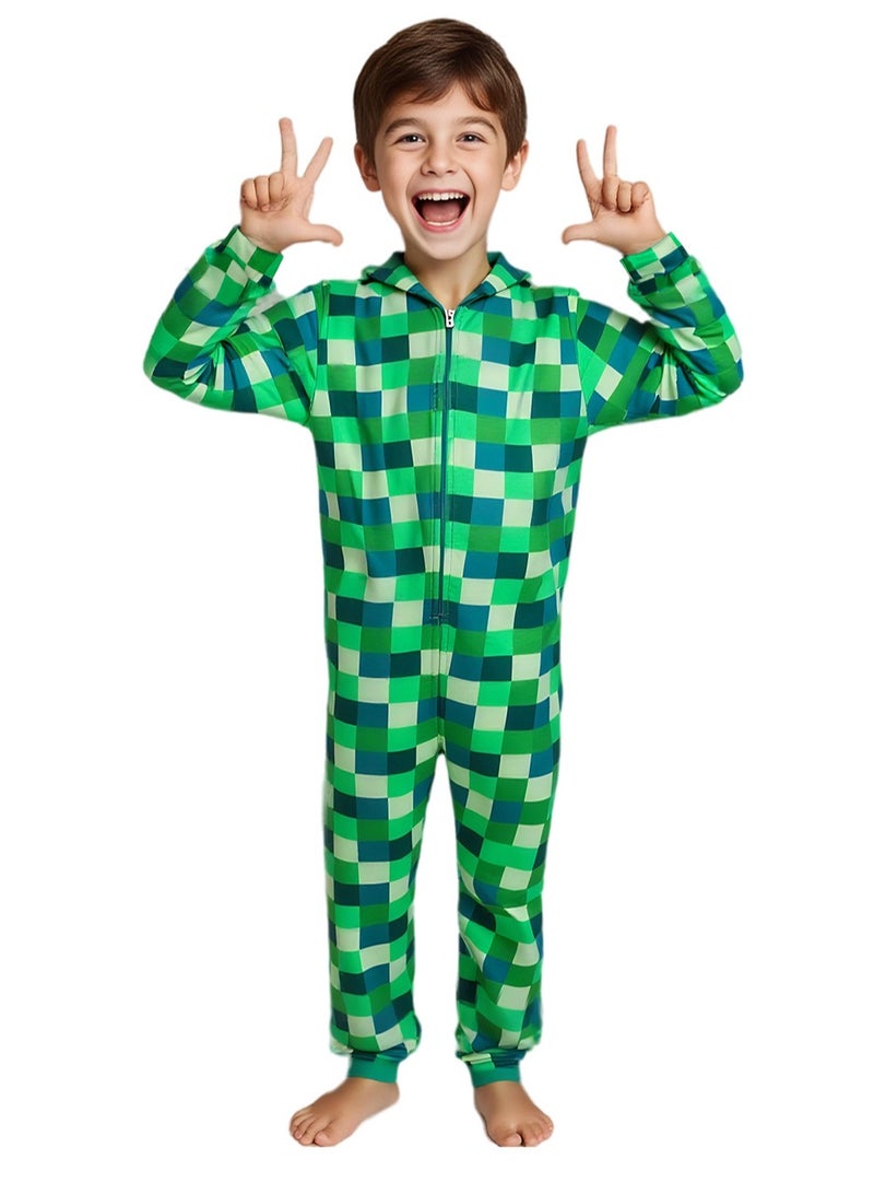general Minecraft cosplay costume performance children's clothing includes multiple sizes comfortable for daily activities - Image 1