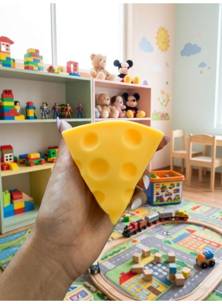 Squishy Cheese | Relaxing Squeezy Cheese | Soft Squishy Cheese | Relaxing Cheese | Slow-Rebound Squishy Cheese | Squishy Cheese Cube | Fun Stress Relief Cheese | Jumbo Squishy Cheese | Squishy Cheese | Super Cheesy Squishy / Squishy Cheese Toy for Adults and Kids / Stress Relief Squishy Cheese / Needoh / Needoh Squishy / Needoh Squishy - Image 4