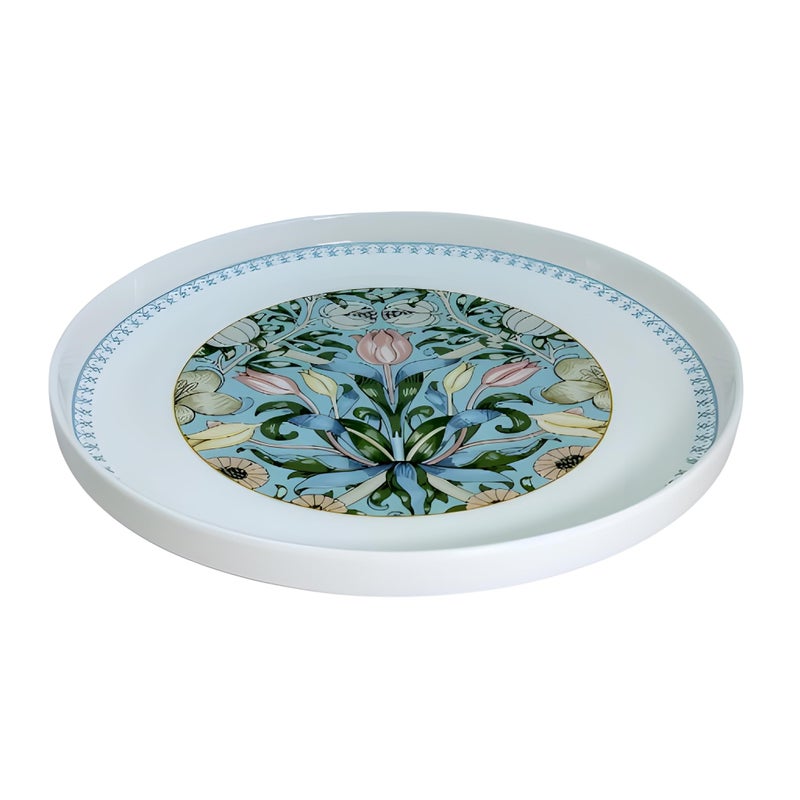 Lemon Tree Ceramic Fine Porcelain Round Deep 10.5-Inch Snack/Dinner Plate - 26.2 cm Diameter, 3 cm Height - Decal Prints - Elegant Serving Plate - Packed in Color Box (Pattren 1) - Image 3