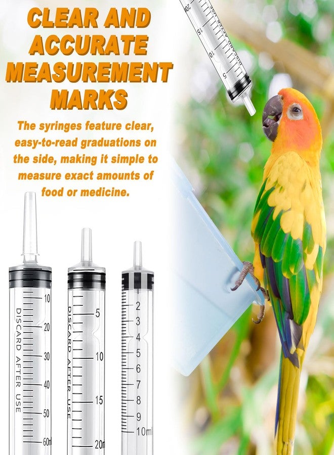 LhyBtm Baby Bird Feeding Syringe Set Baby Bird Parrot Small Pet Manual Feeding Syringe Set for Parrot Small Pet Syringe with Spoon Tip & Tubes (10ml+10ml+20ml+60ml) - Image 4
