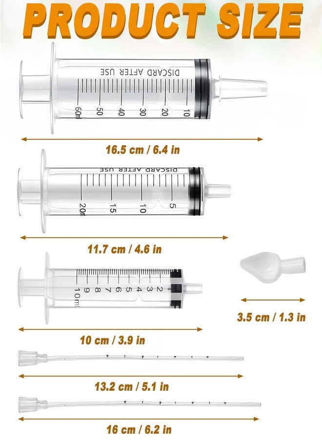 LhyBtm Baby Bird Feeding Syringe Set Baby Bird Parrot Small Pet Manual Feeding Syringe Set for Parrot Small Pet Syringe with Spoon Tip & Tubes (10ml+10ml+20ml+60ml) - Image 2