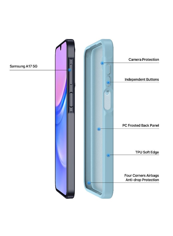 DUX DUCIS Yind Series Cover for the Samsung Galaxy A17 5G mobile phone a slim, TPU Hybrid PC  cover made of TPU, polycarbonate silicone - Light Blue - Image 3