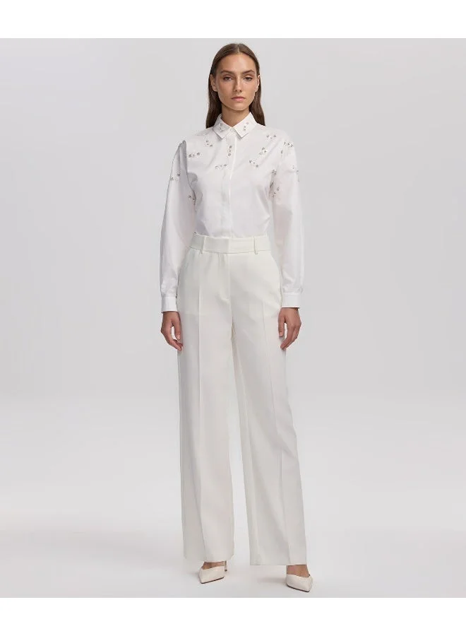 ابيكول بنطال بقصة أرجل واسعة